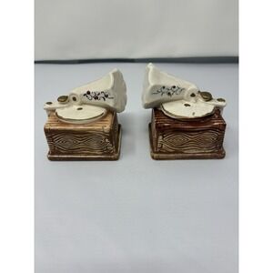 Vintage 1950's Phonograph Record Players Salt and Pepper Shakers Japan MCM Gran